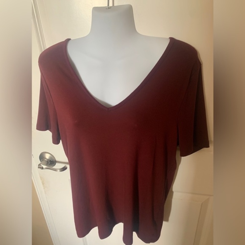 A New Day Maroon/Red Women's XL Short Sleeved Blouse, Great condition